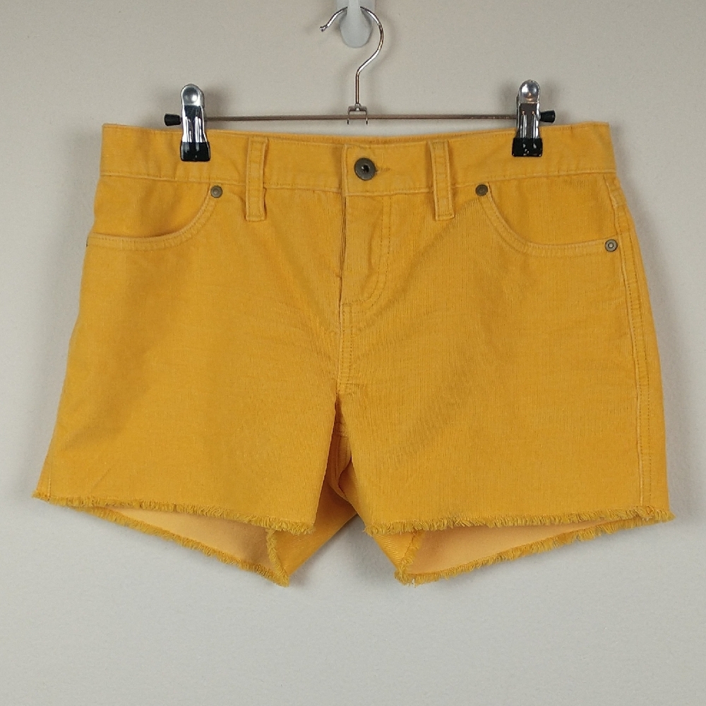 Carve Designs Yellow Corduroy Cutoff Shorts